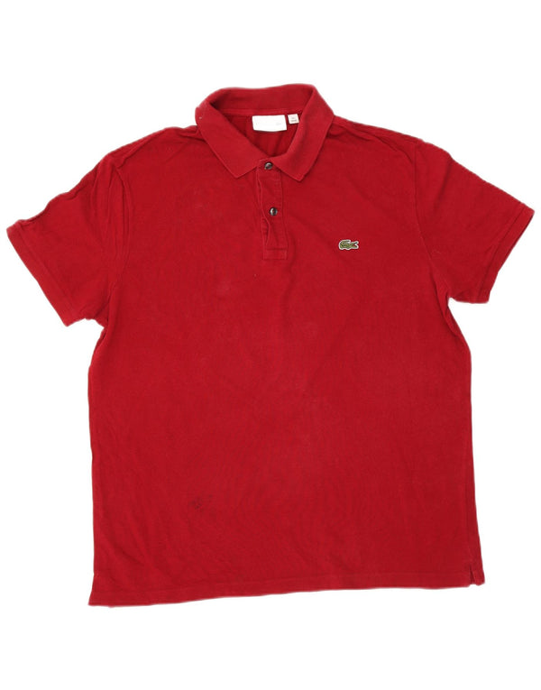 Tricou polo pentru bărbați Lacoste Slim Fit Mărimea 6 XL Bumbac Burgundy