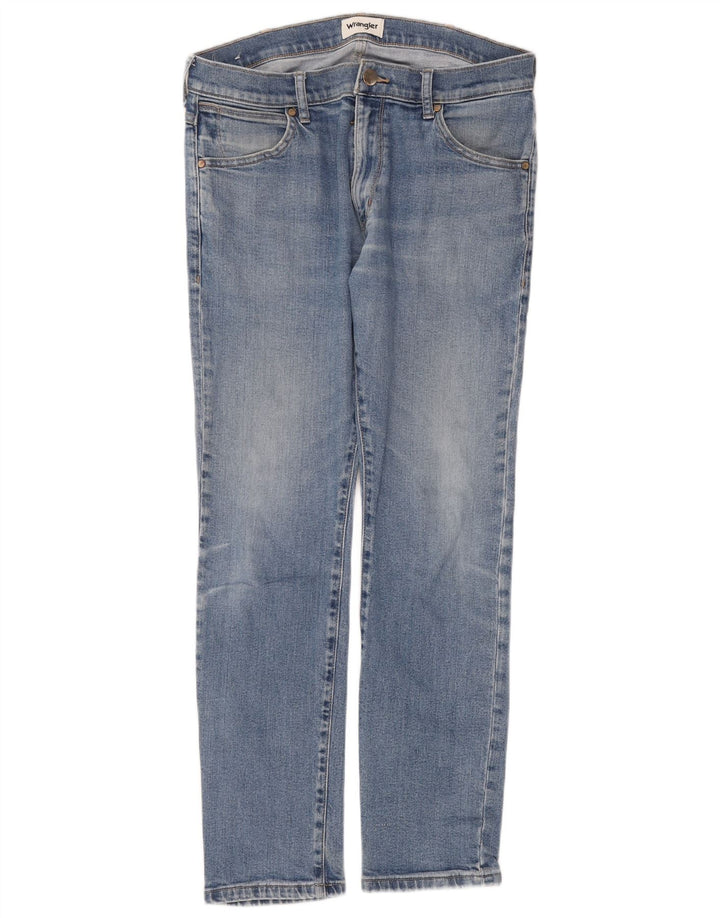 Wrangler Mens Larston Slim Jeans W32 L32 Blue Cotton