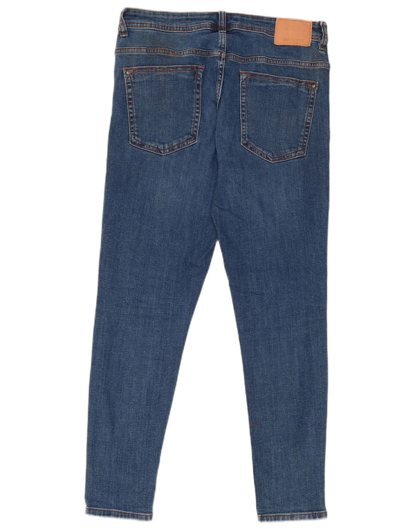 Zara Damen Skinny Jeans EU 42 Large W32 L27 Blaue Baumwolle