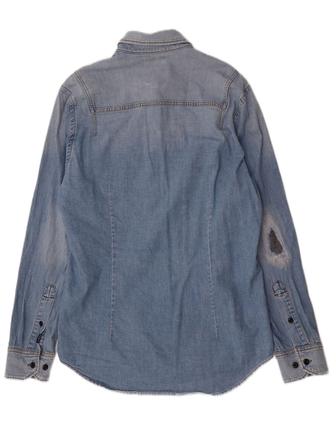 Camicia di jeans slim fit da uomo G-Star in cotone blu medio