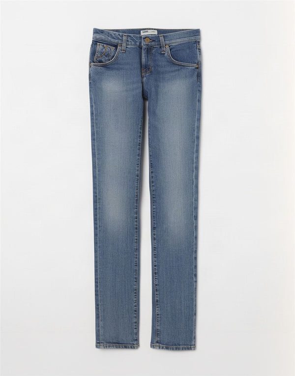 Lee Womens Lynn Narrow Slim Jeans W28 L35 Blue Cotton