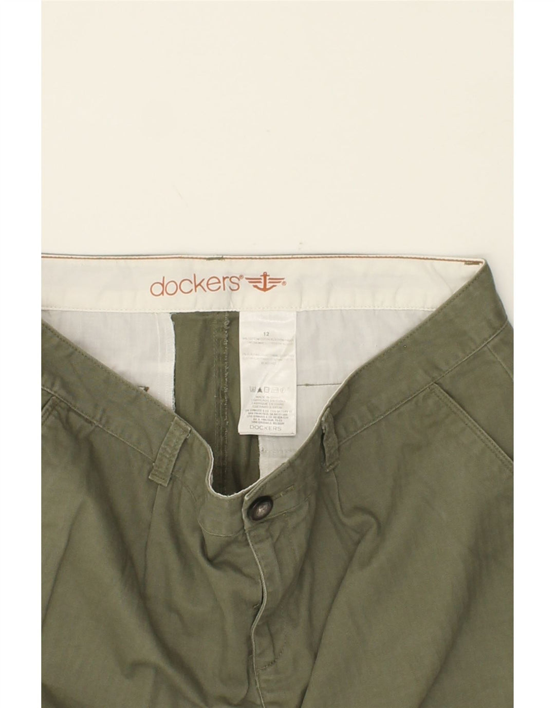 DOCKERS Womens Mini Skirt US 12 Large W34  Khaki Cotton Vintage Dockers and Second-Hand Dockers from Messina Hembry 