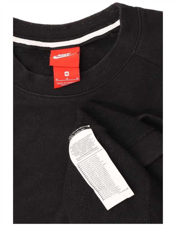 Pulover Nike pentru bărbați, bumbac mediu negru