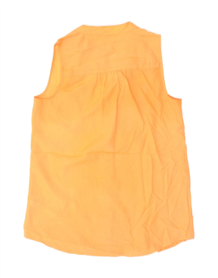 J. CREW Womens Sleeveless Shirt Blouse US 4 Small Orange Polyester Vintage J. Crew and Second-Hand J. Crew from Messina Hembry 