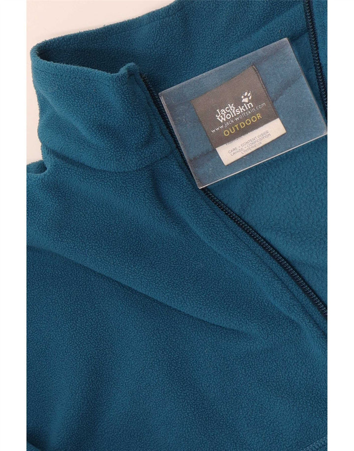 Jack Wolfskin Herren-Fleecepullover mit Reißverschluss am Hals, UK 36/38, mittelblaues Polyester