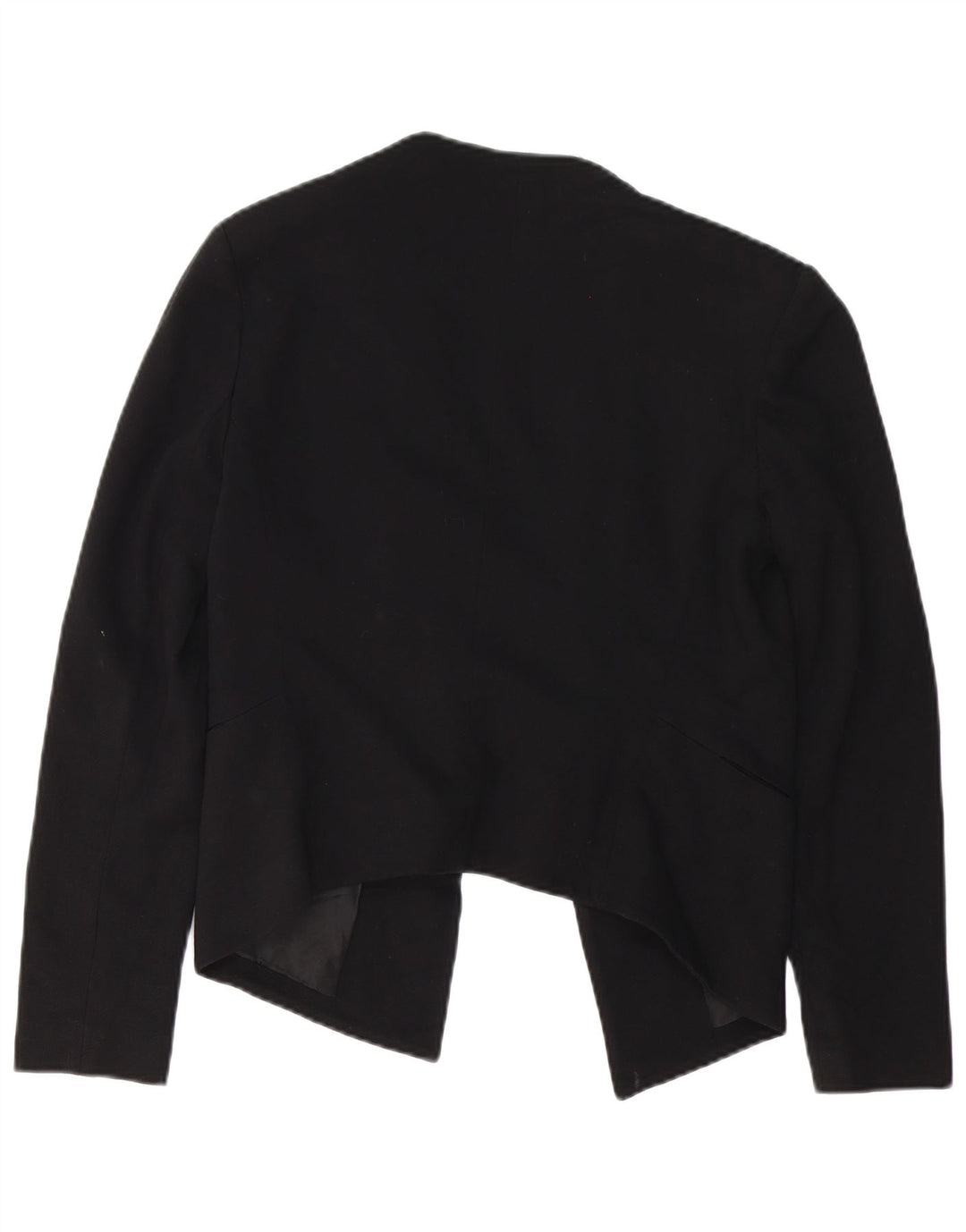 Topshop Womens Open Oversized Blazer Jacket UK 10 Small Black Viscose
