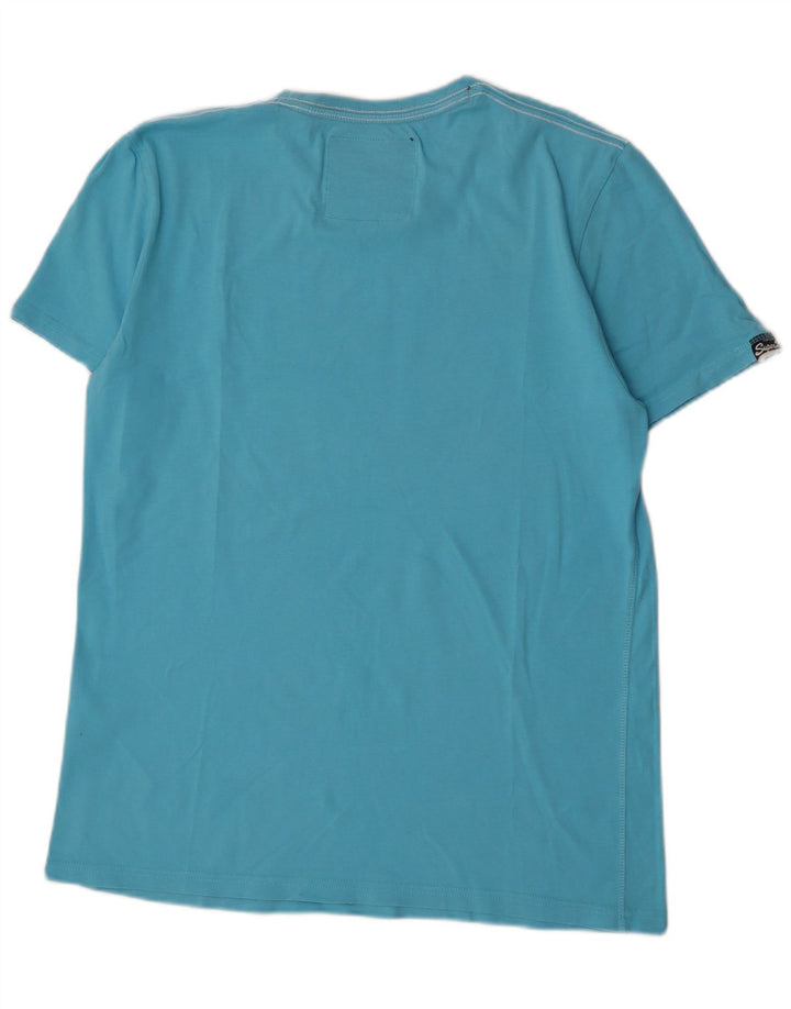 Superdry Mens Regular Graphic T-Shirt Top XL Blue Cotton