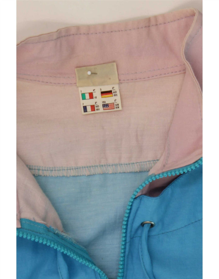 Ellesse Womens Tracksuit Top Jacket IT 48 XL Blue Colourblock Polyamide