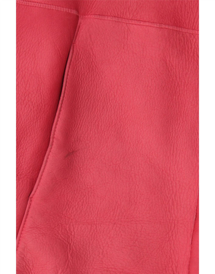 Jake's Jake's pentru femei, cu croială largi, din piele din shearling EU 36 Mic, roz
