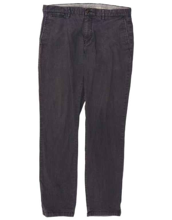 Tommy Hilfiger Calça Chino Masculina Reta W36 L32 Azul Marinho Manchado