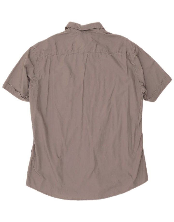 MEXX Chemise à Manches Courtes Homme XL Gris Coton