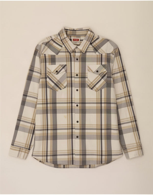 Koszula męska Wrangler Western 3XL, bawełniana, beżowa krata