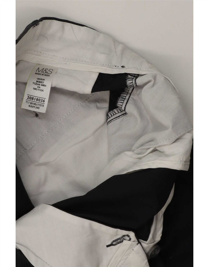 Marks & Spencer Mens Chino Shorts W44 2XL Navy Blue Cotton