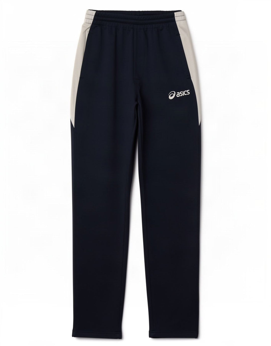 Pantaloni da tuta da uomo Asics Small in poliestere color block blu navy