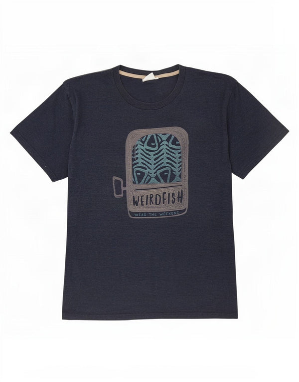 Weird Fish Mens Graphic T-Shirt Top 3XL Navy Blue Cotton