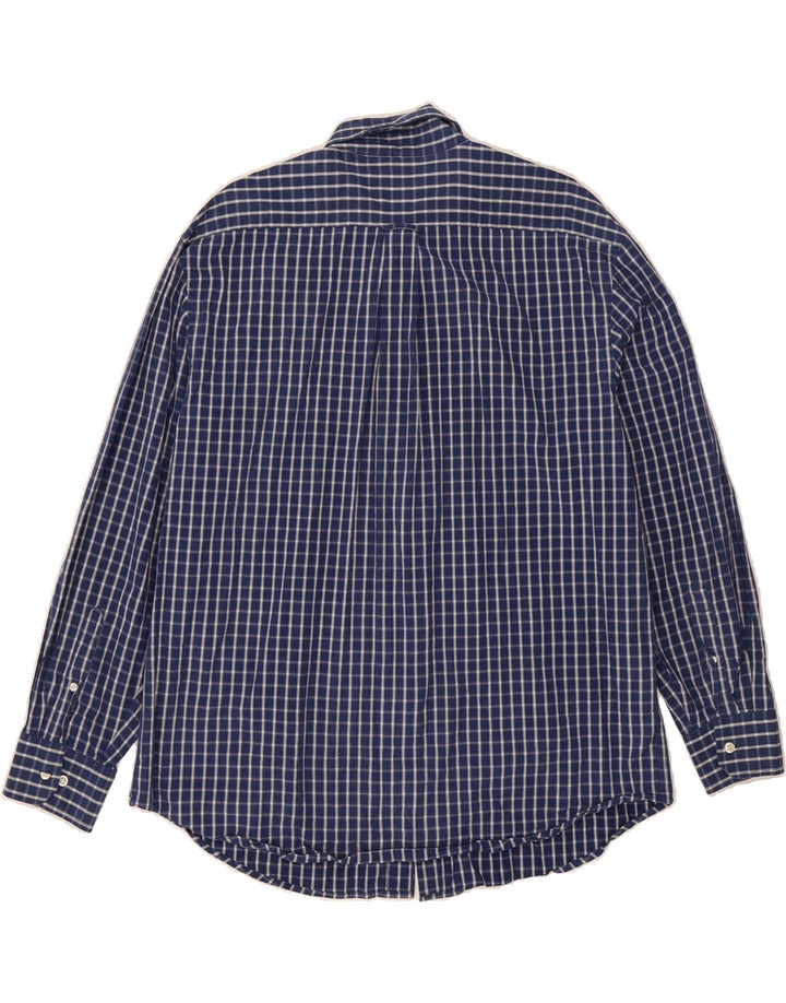 IZOD Mens Shirt XL Navy Blue Check Cotton Vintage Izod and Second-Hand Izod from Messina Hembry 