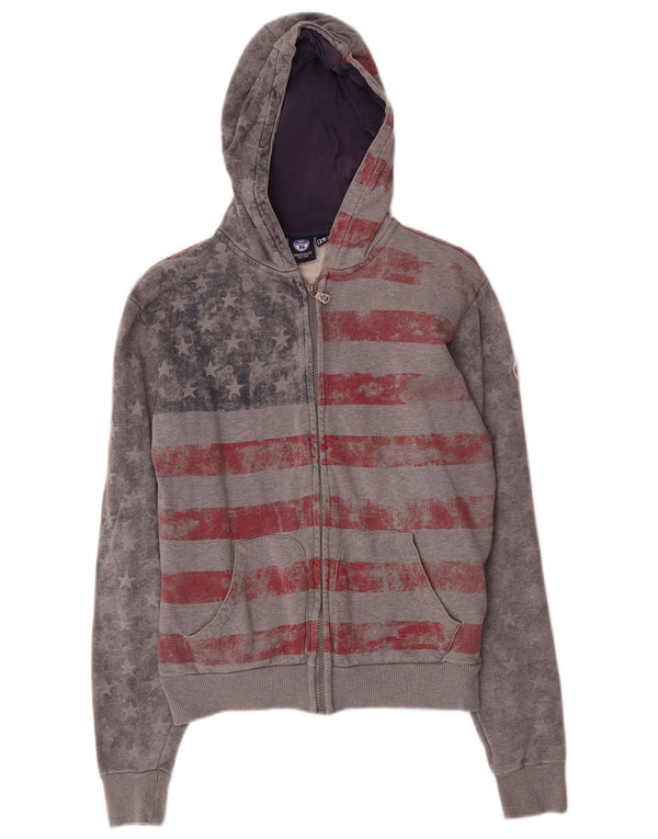 Felpa con cappuccio e zip per ragazzi North Sails 13-14 anni a righe grigie
