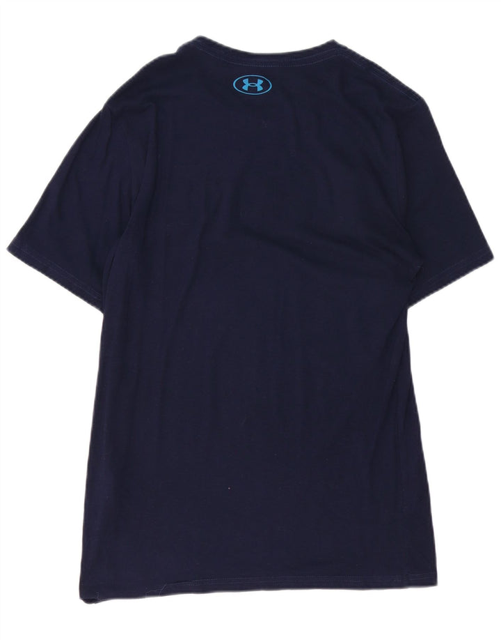 UNDER ARMOUR Herre grafisk T-shirt top lille marineblå bomuld