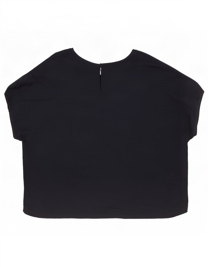 Marks & Spencer Womens Oversized Blouse Top UK 20 2XL Navy Blue