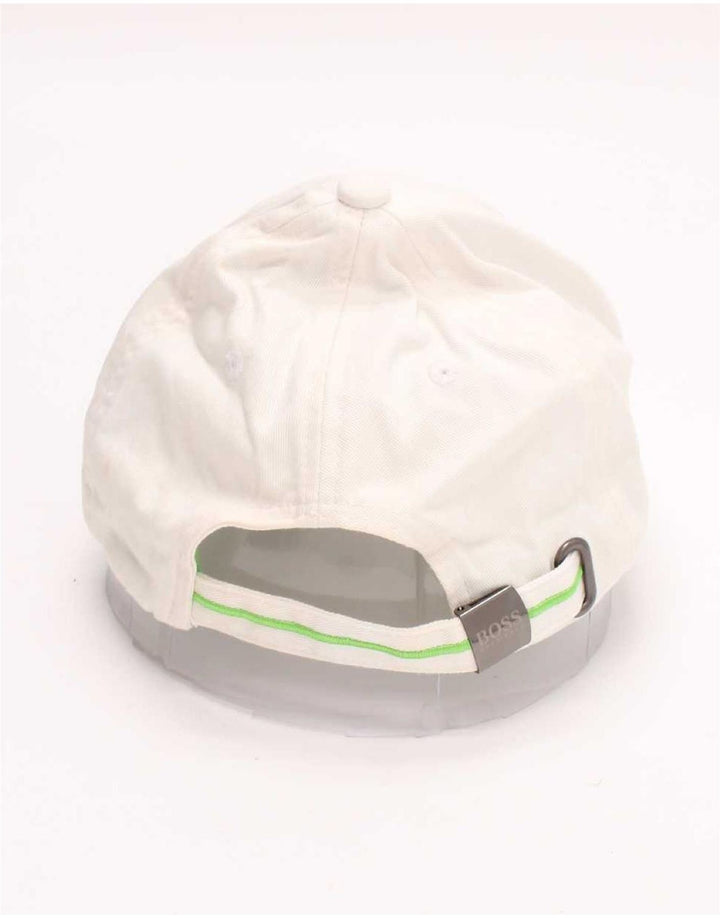 Hugo Boss Mens Graphic Baseball Cap One Size White Cotton