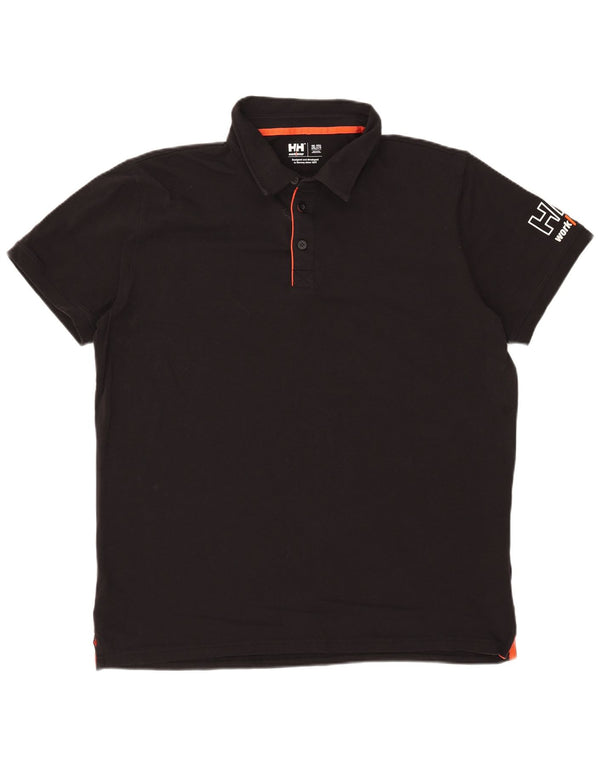Helly Hansen Mens Graphic Polo Shirt 2XL Black Cotton