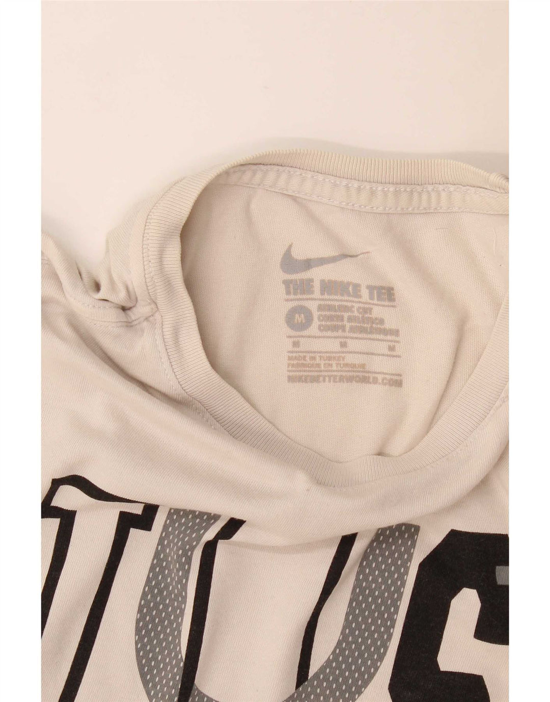 Nike Mens Athletic Cut Graphic T-Shirt Top Medium Grey Cotton