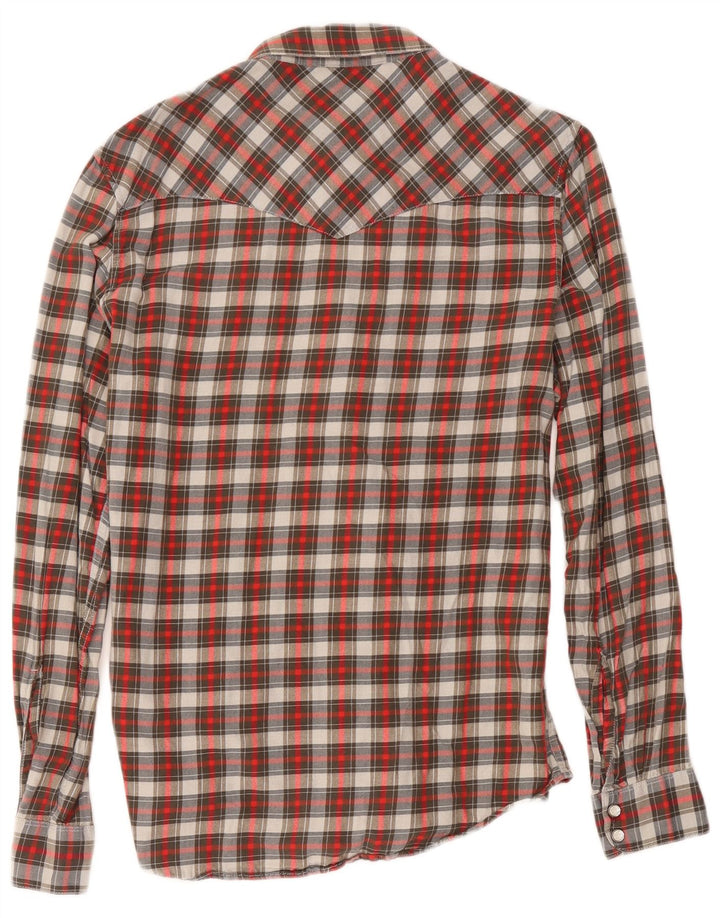 Levi's Mens Slim Fit Flannel Shirt Medium Red Check Cotton