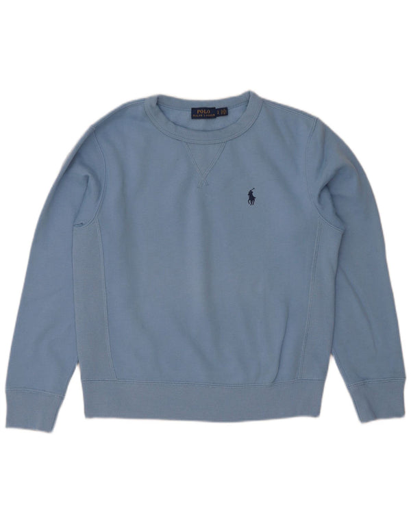 Polo Ralph Lauren Womens Sweatshirt Jumper UK 10 Small Blue Cotton