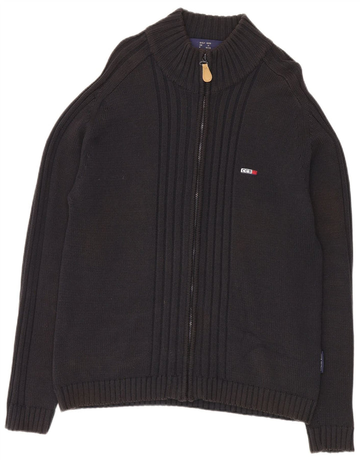 COTTON REPUBLIC Mens Cardigan Sweater Medium Navy Blue Cotton