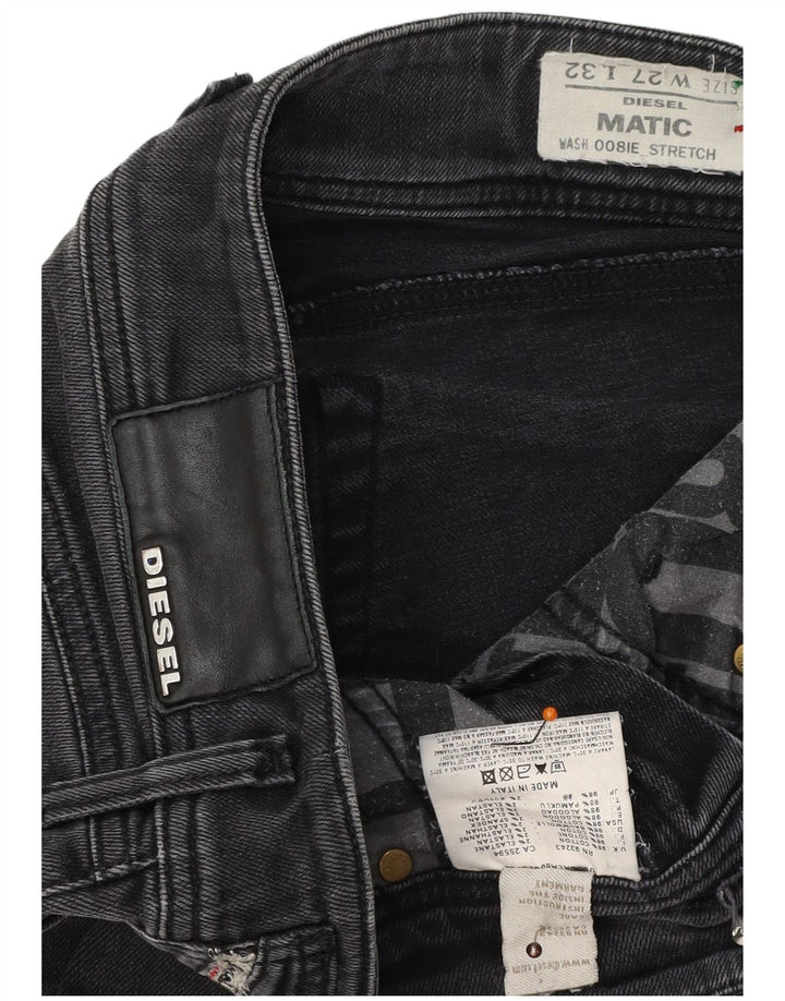 DIESEL Womens Matic Slim Jeans W27 L32 Black Cotton