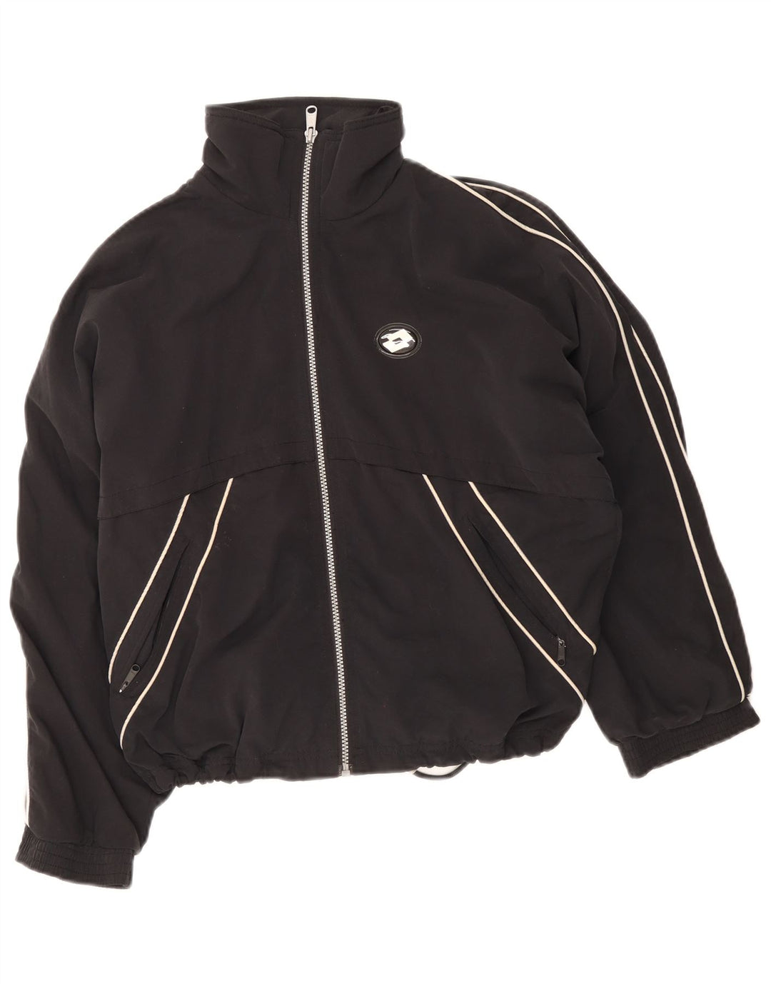 Lotto Mens Loose Fit Tracksuit Top Jacket XS Black Polyester