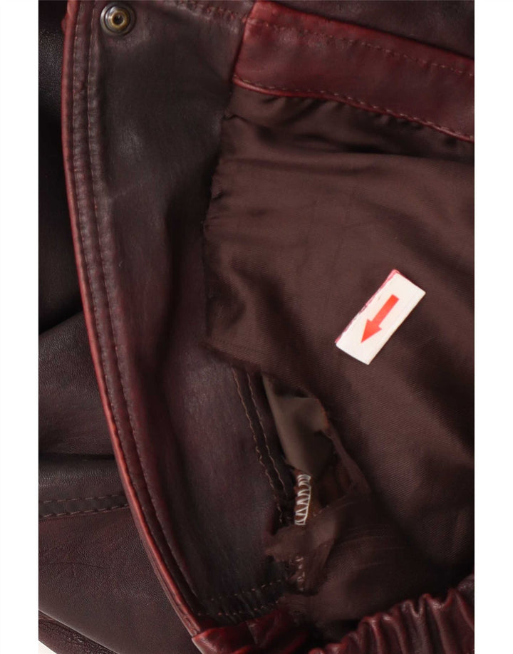 Vintage Mens Leather Jacket IT 50 Large Burgundy