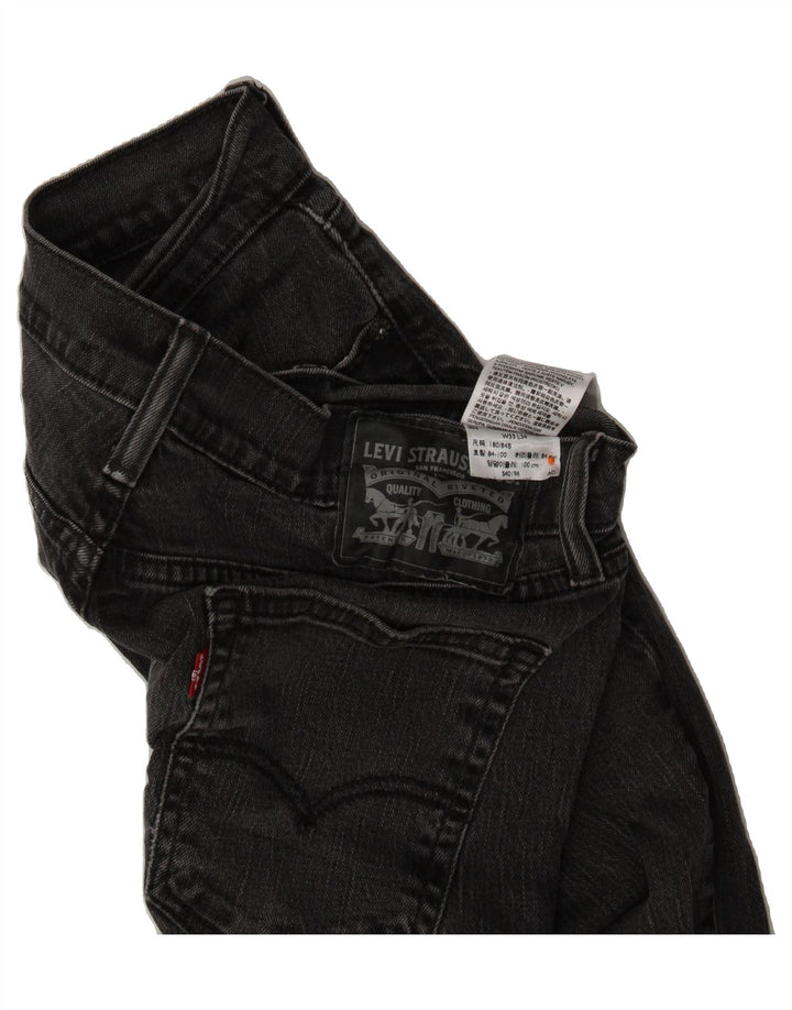 LEVI'S Womens Straight Jeans W33 L29 Black Cotton Vintage Levi's and Second-Hand Levi's from Messina Hembry 