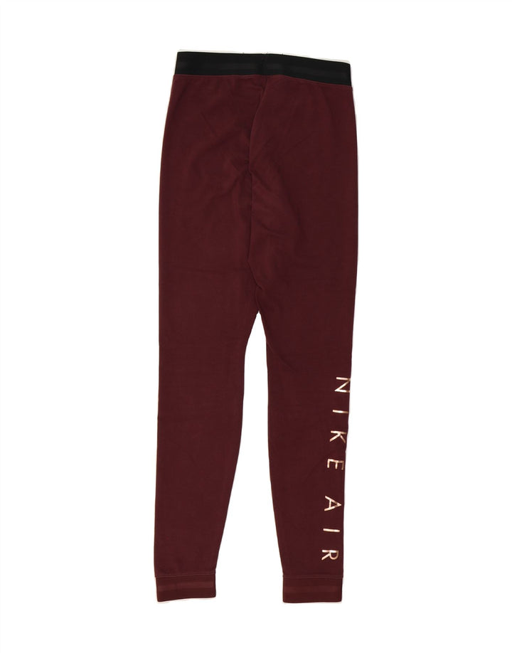 NIKE Womens Leggings UK 10 Small Burgundy Cotton Vintage Nike and Second-Hand Nike from Messina Hembry 