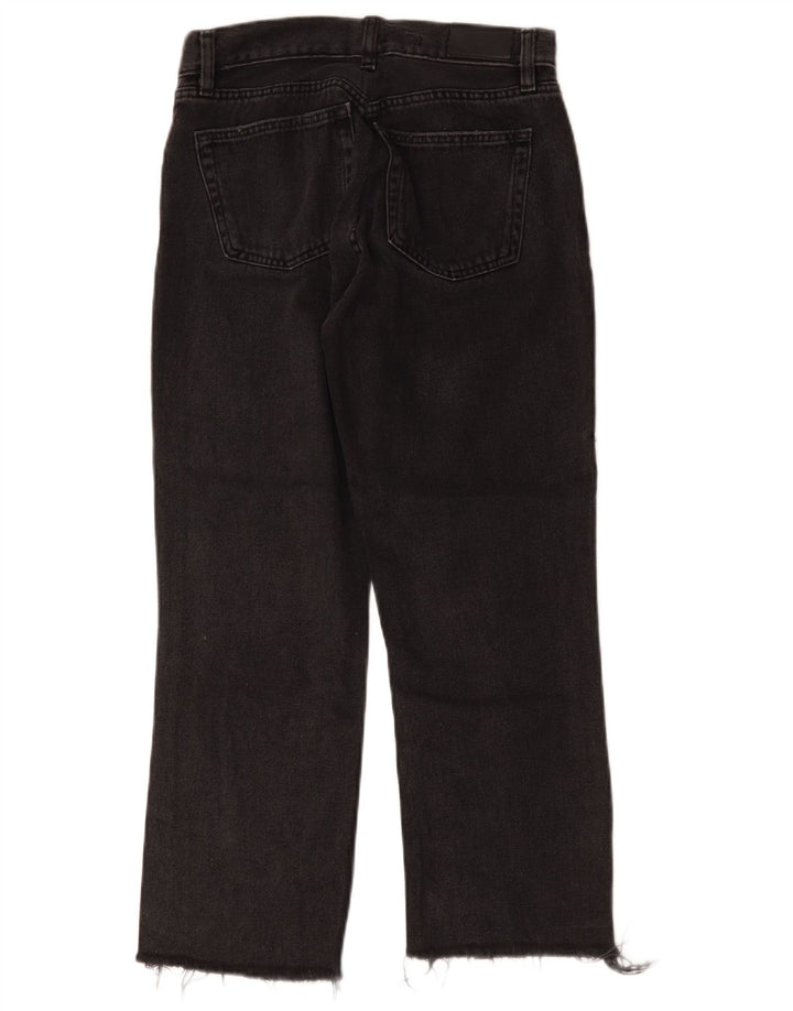 Vintage Womens Straight Jeans W30 L25 Black Cotton