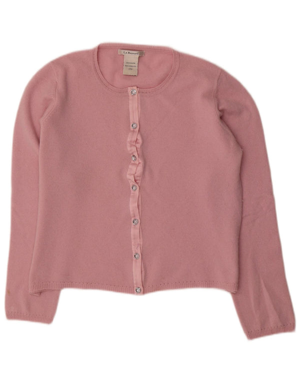 L.K. Bennett Dame Cardigan Sweater UK 16 Large Pink Cashmere