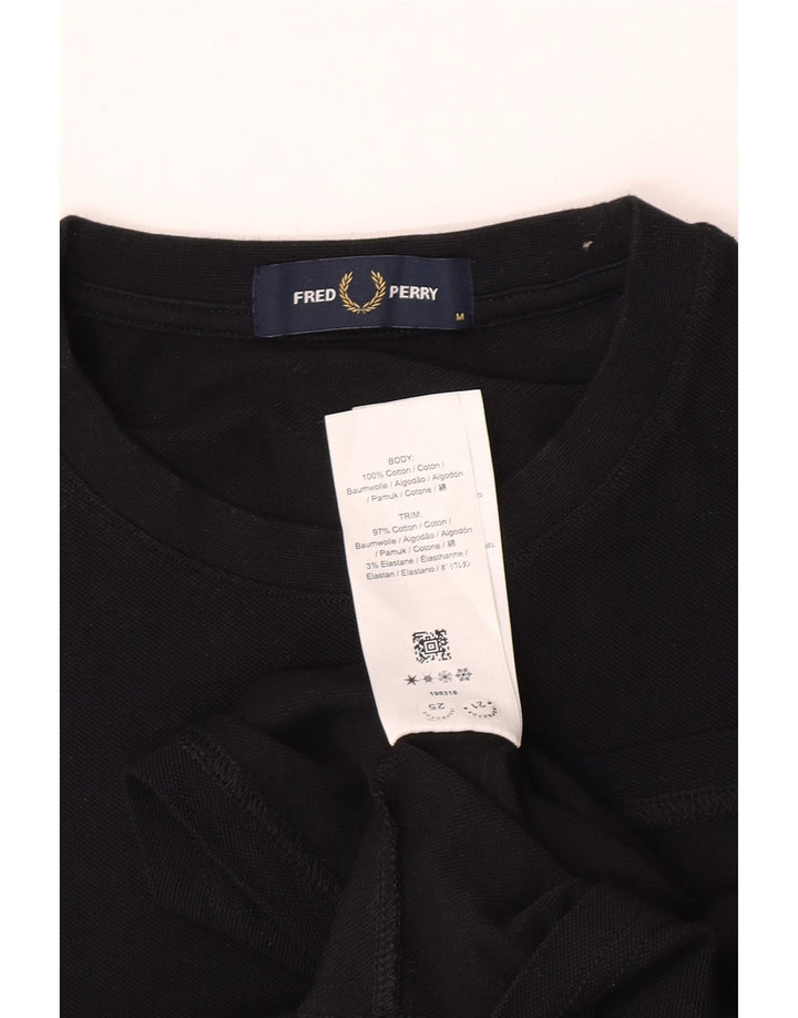 Fred Perry Mens T-Shirt Top Medium Black Colourblock Cotton