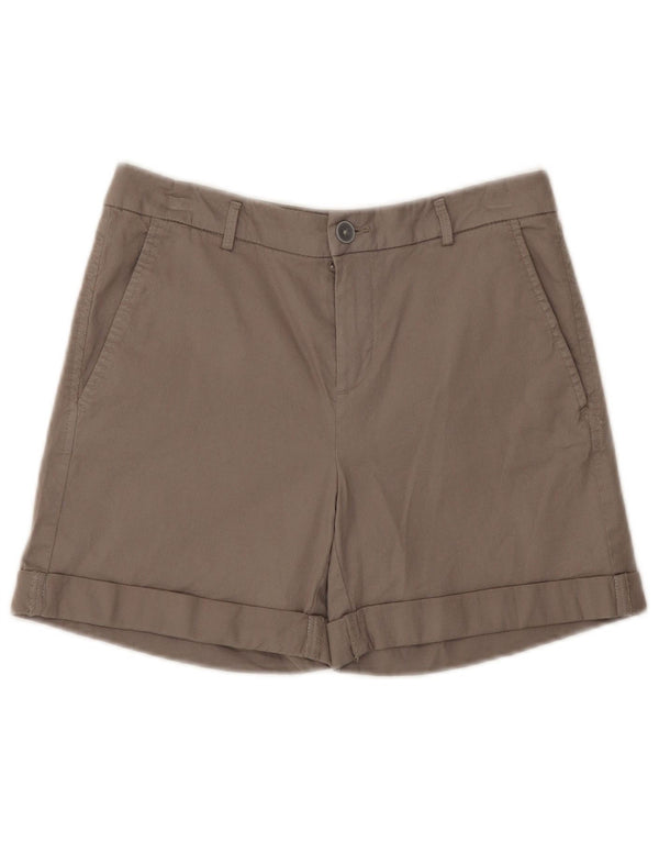 Pantaloni scurti chino pentru femei Benetton UK 8 Small W28 bumbac gri