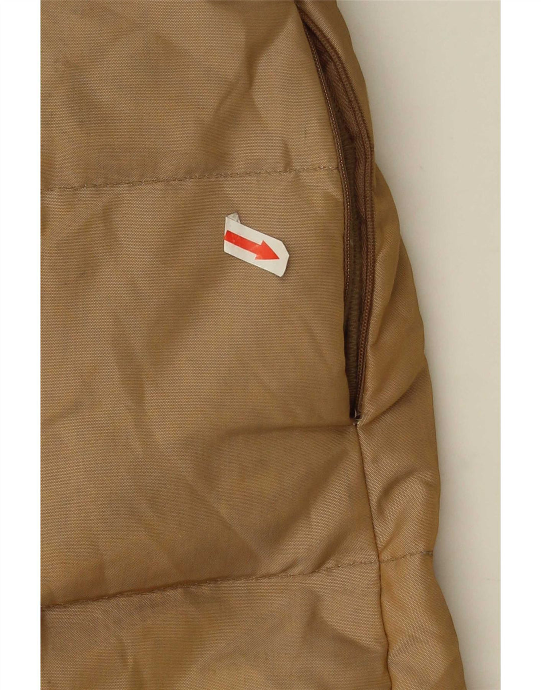 Zara Mujer Abrigo Acolchado UK 40 Small Marrón Nylon