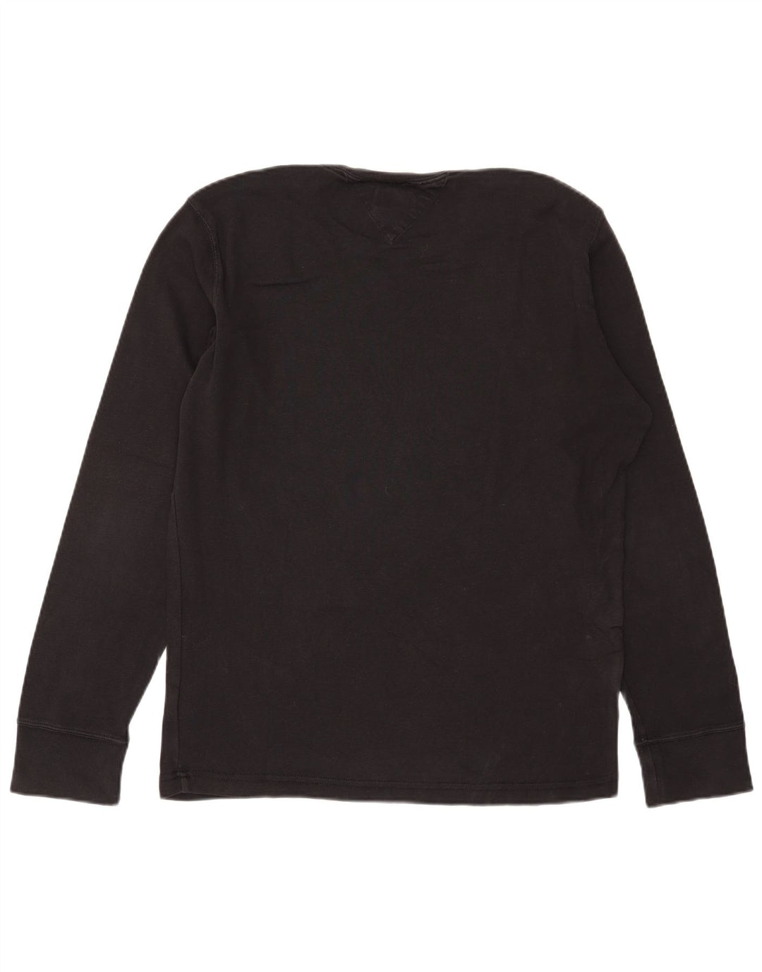 Tommy Hilfiger Mens Top Long Sleeve Large Black Cotton