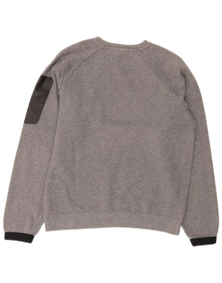 NIKE Mens Graphic Sweatshirt Jumper Small Grey Colourblock Cotton