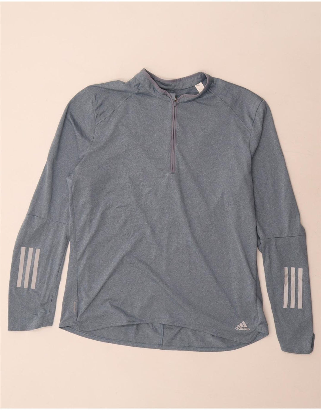 Adidas Womens Climalite Zip Neck Pullover Tracksuit Top UK 20/22 XL Grey