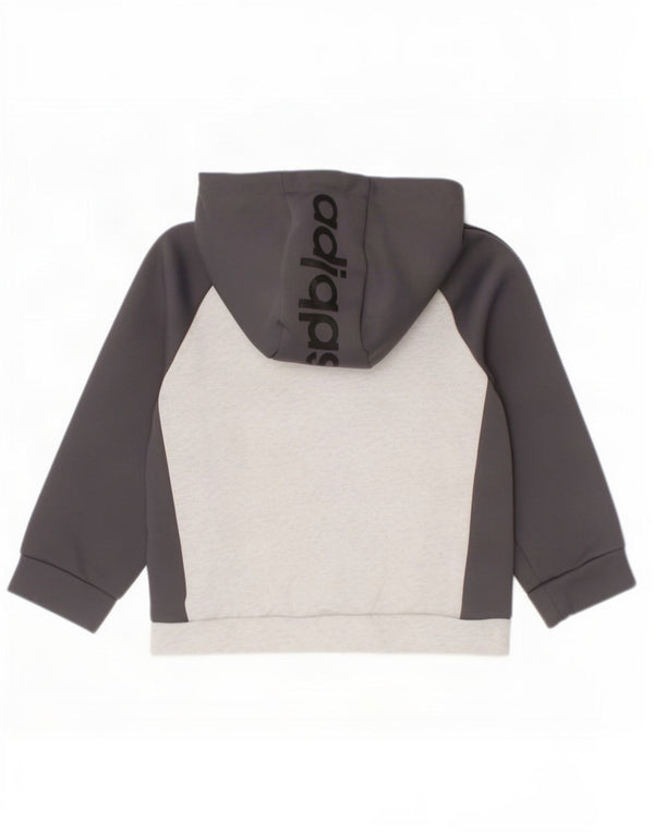 Adidas Baby Boys Grafisk hættetrøje med lynlås 18-24 måneder Grå Colourblock