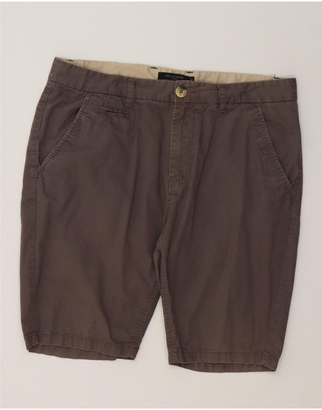 Pierre Cardin Mens Chino Shorts Medium W36  Grey Cotton