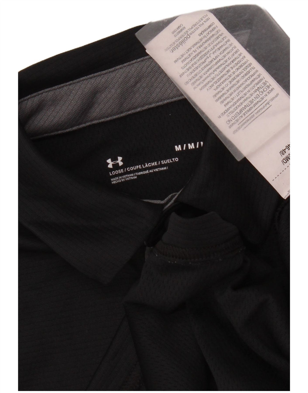 Under Armour Ανδρικό Πόλο Μπλουζάκι Μεσαίο Μαύρο Πολυεστέρα