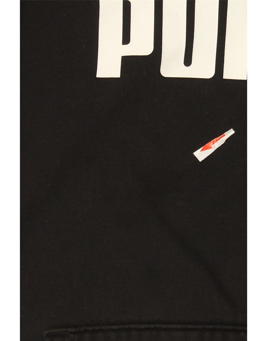Puma Mens Graphic Hoodie Jumper Medium Black Cotton