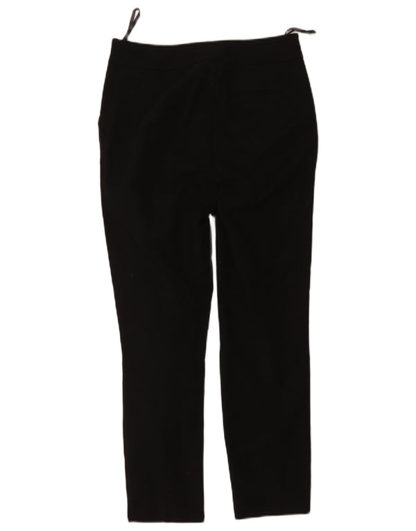 Warehouse Womens Slim Cropped Trousers UK 8 Small W30 L25 Black Cotton