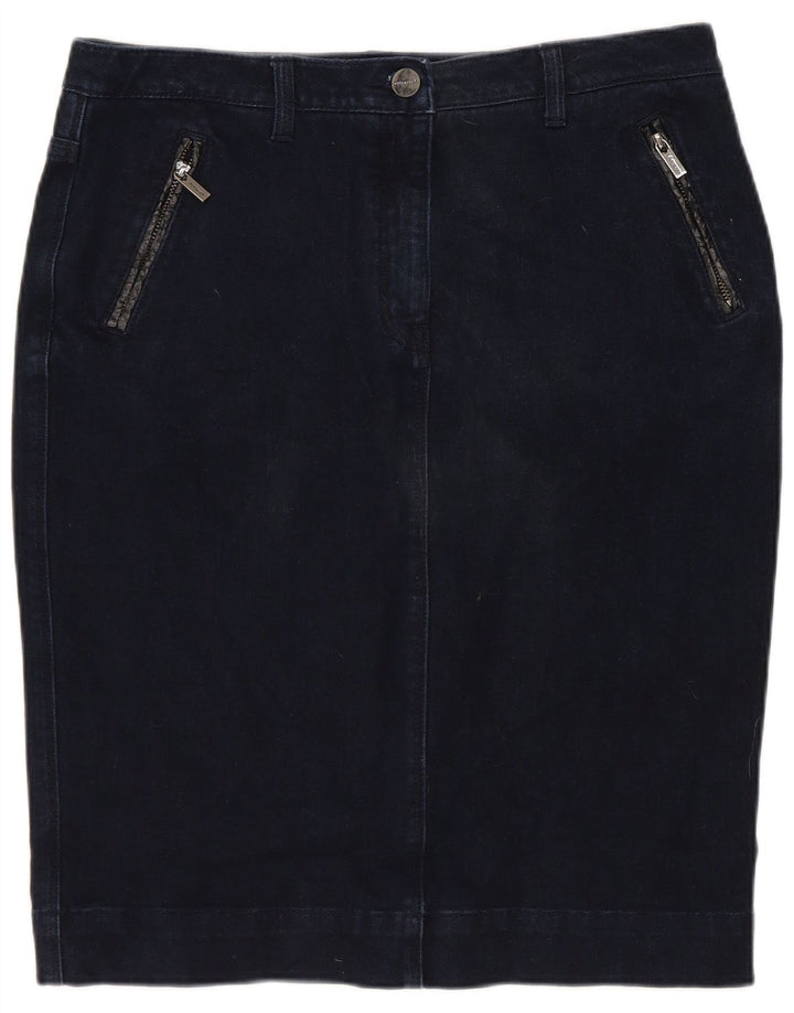 MARKS & SPENCER Damen-Jeansrock Autograph UK 12 Medium W30 Marineblau