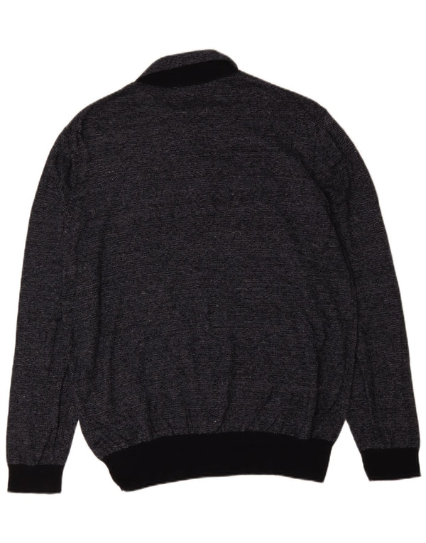 Maglione maglione da uomo Hugo Boss con collo alto 2XL cotone gessato nero