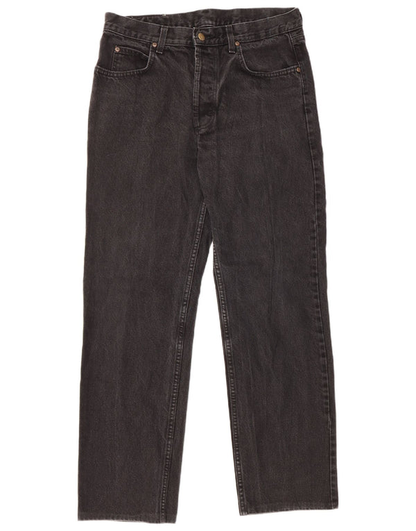 Lee Mens Chicago Straight Jeans W34 L29 Algodão Preto